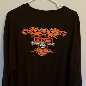 Hells canyon motorcycle rally long sleeve black 2xl